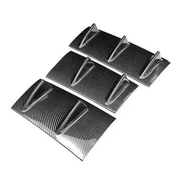 3dílná univerzální černá lišta na spoiler zadního nárazníku se 7 křídly a žraločími ploutvemi 10 nejlepší prodej Bodykit Scirocco Aspec - №6