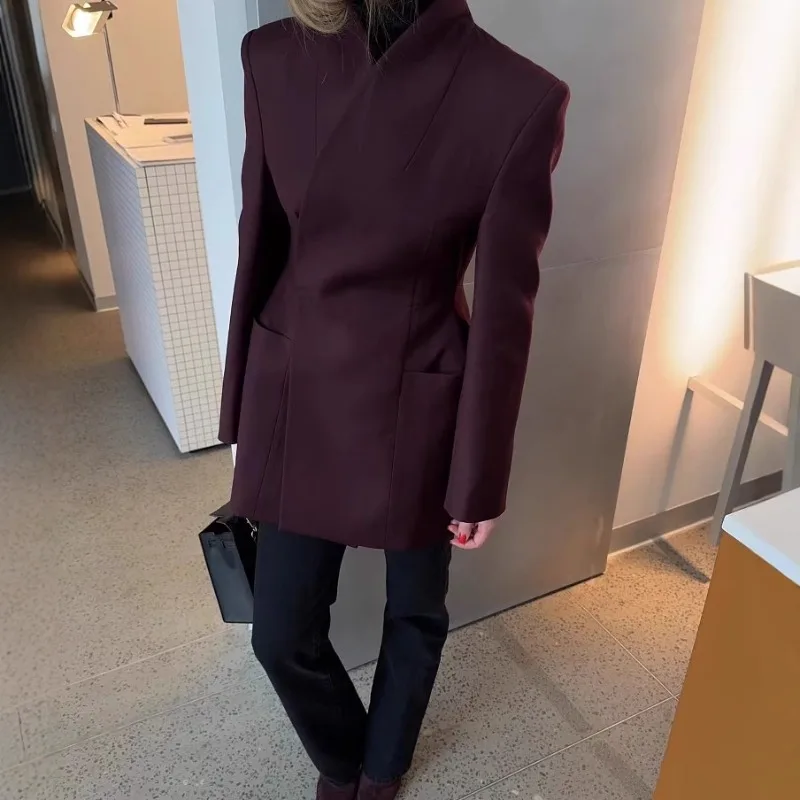 Women's Clothing Luxury Brand Design High-end Blazers Jacket Office Lady Suit Coats White Black Blazer Long-sleeved Top Jacket