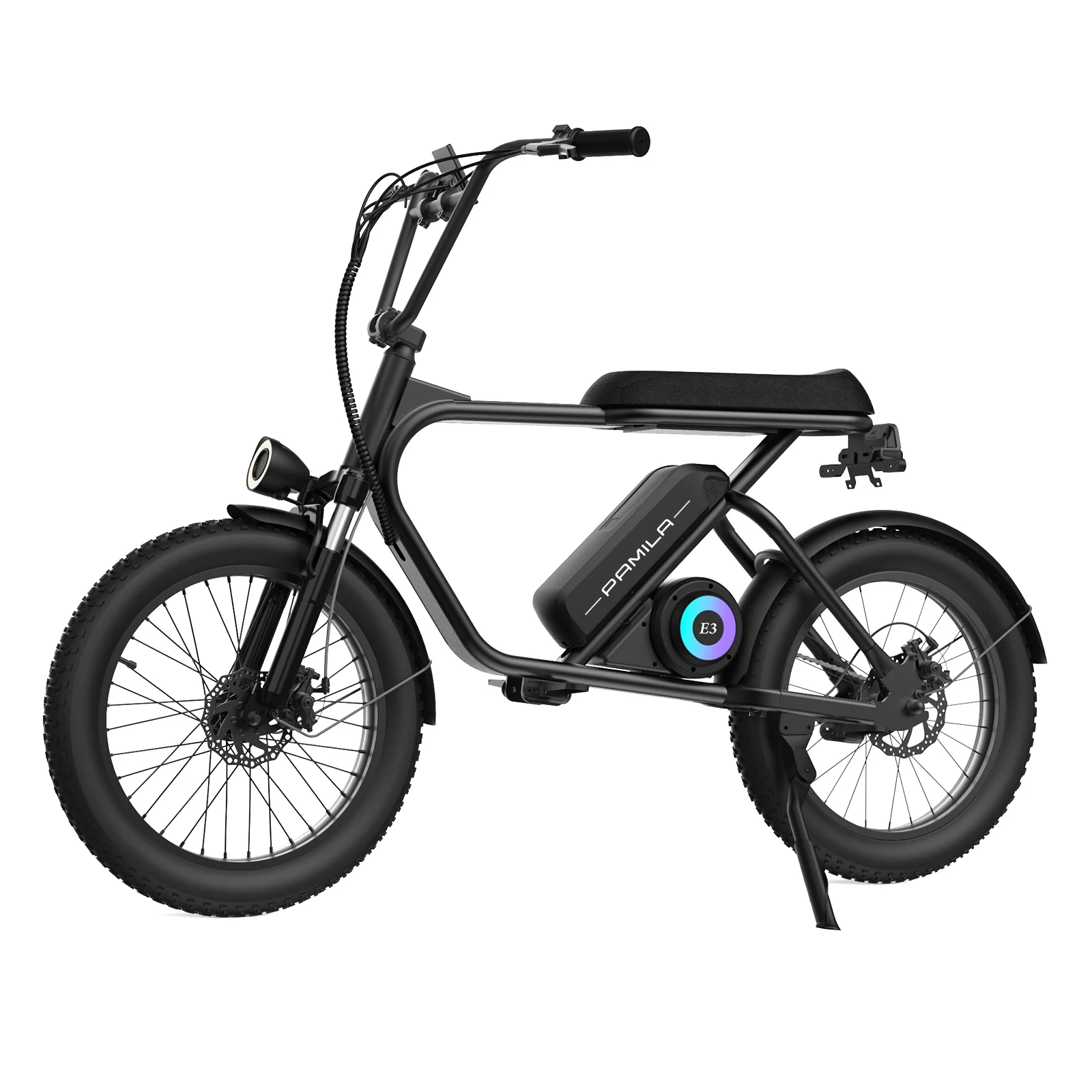 Rower elektryczny E3 dla dorosłych, 1000W, 42 km/h, bateria 48V 16Ah, zasięg maksymalny 80-160 km, opony typu fat tire 20*3', 3-biegowy motocykl elektryczny, rower terenowy.