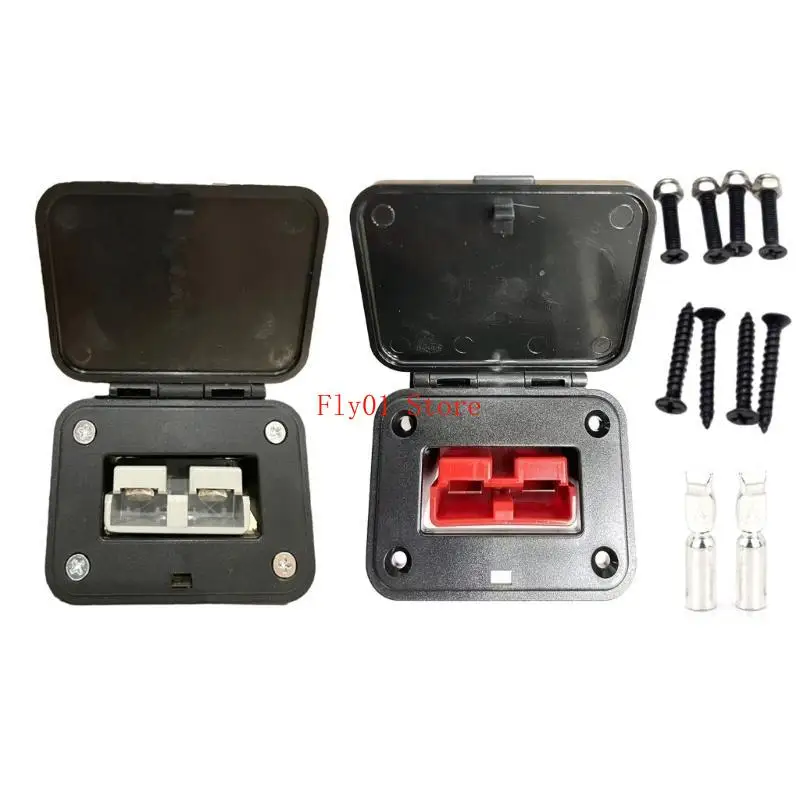Plug Flush Mount Bracket Panel Cover Charging Battery Connector 120A 2pin Compatible For Caravan Boat Truck Accessories