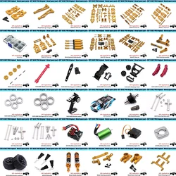 Kit di parti di aggiornamento in metallo braccio anteriore e posteriore tazza dello sterzo per SCY 16101 16102 16106 16201 JJRC Q130A Q130B Q141 Q117 1/16 RC Car