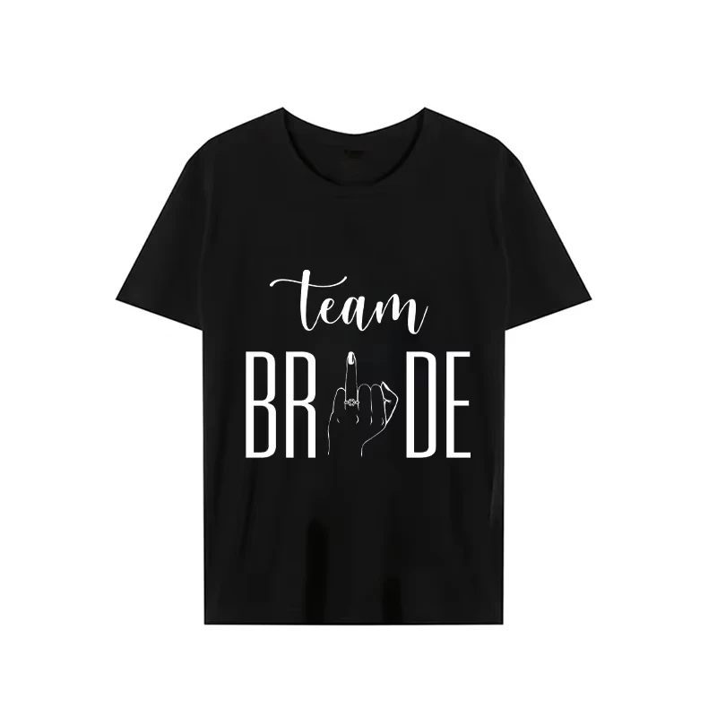 Future Bride Wedding Bachelorette T-shirt Women Summer Top Ring Finger Graphic Short Sleeve Unisex Casual Cotton Tee