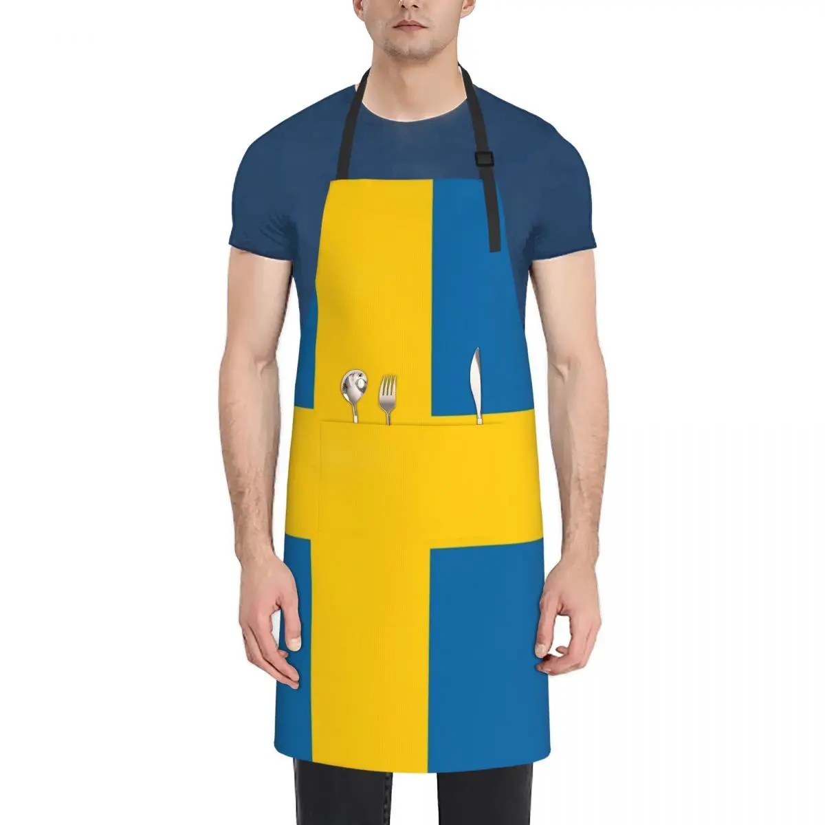Swedish Flag of Sweden Apron restaurant accessories Kitchen Items For Home work gowns for women cleaning Beauty Apron