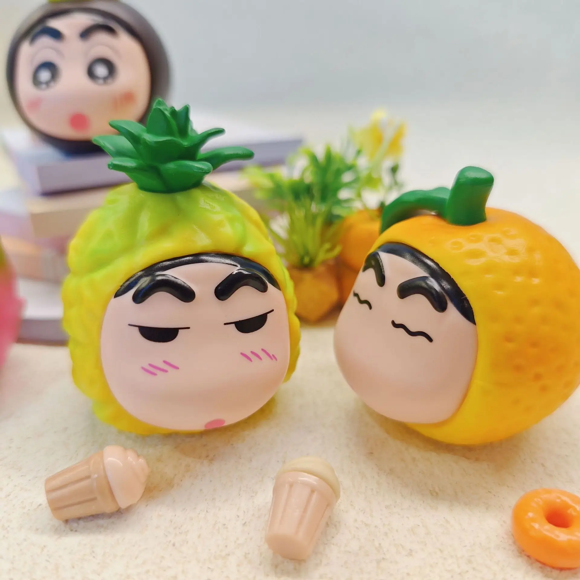 

Crayon Shin-chan Fruit Series Blind Box Toy Anime Figurine Hand Model Desktop Ornament Car Decorations Collectible Toys As Gifts