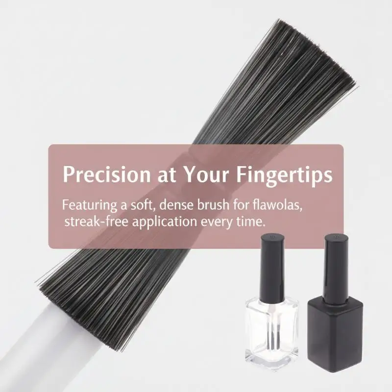 15ml Empty Nail Polish Bottles Square Glass with Brush Reusable Containers for Professional Nail Art Makeup