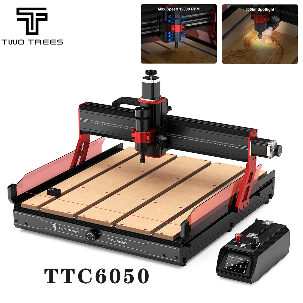 TTC6050 CNC Laser Milling Machine 3-axes/4-axes Engraving Machine Acrylic Metal CNC Router Kit Wood Cutting Machine