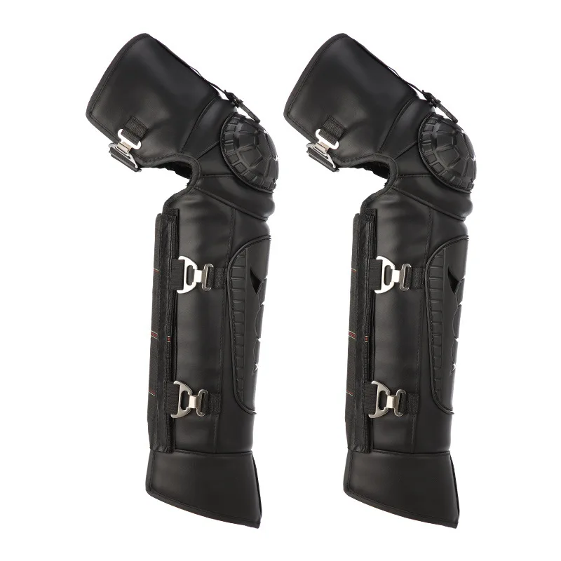 1 쌍 겨울 오토바이 따뜻한 Kneepad 타고 무릎 패드 추위와 Pu Windproof 두꺼워지고 플러시 다리 보호대