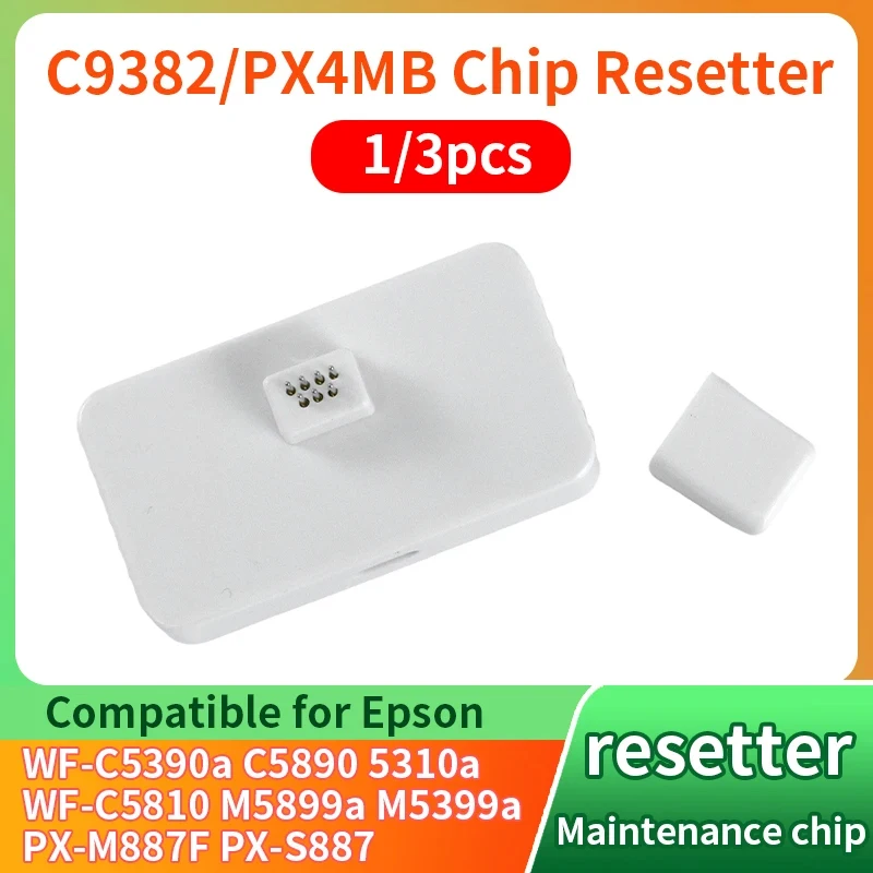 C9382 PX4MB Maintenance box Chip Resetter Compatible For Epson WorkForce WF C5890 C5390 5890 5390 5310 5810 PX-S887 887F Printer
