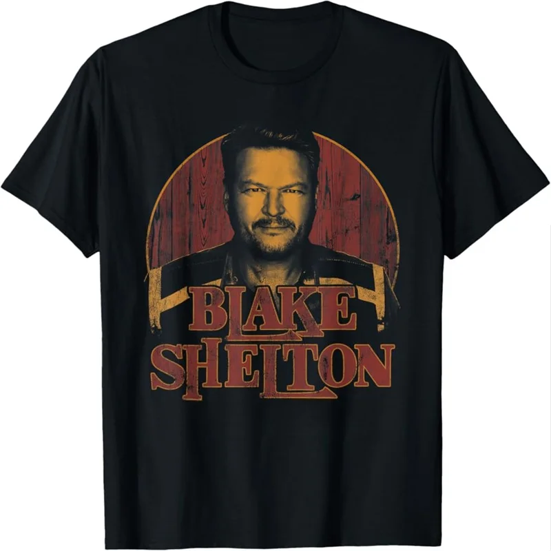 Blake Shelton Merch T-shirt Men Short Sleeve Tee Unisex Tops Clothes Causal Female Y2K Tops