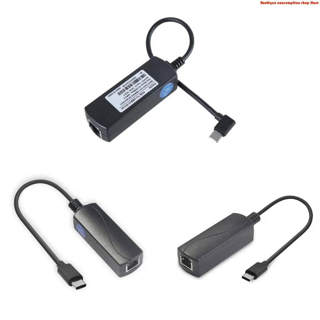 L9NA PoE to Type-C Adapter Power Supply Standard Power Supply Converter IEEE802.3af for Smartphones Tablets Charging