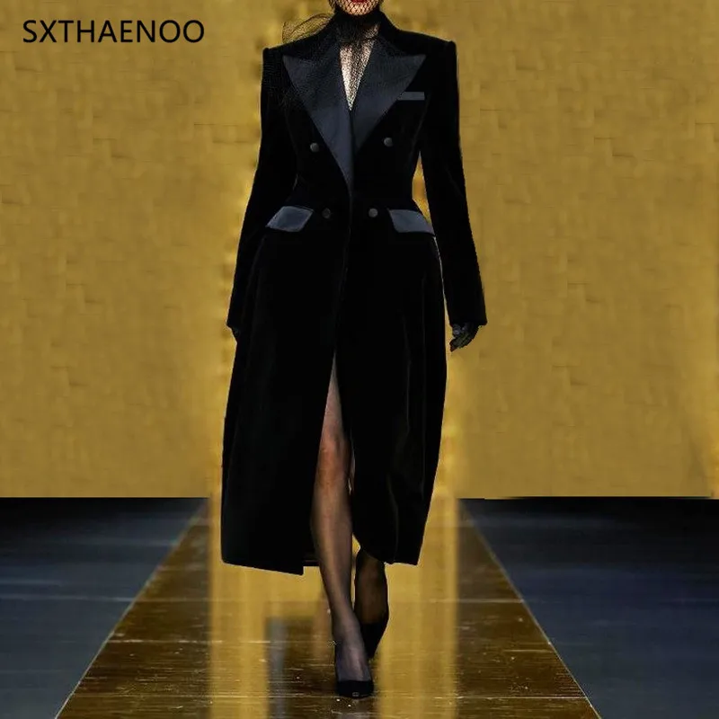 

SXTHAENOO модные женские однотонные утягивающие куртки на шнуровке с лацканами и длинными рукавами, женский новый зимний стиль 2025