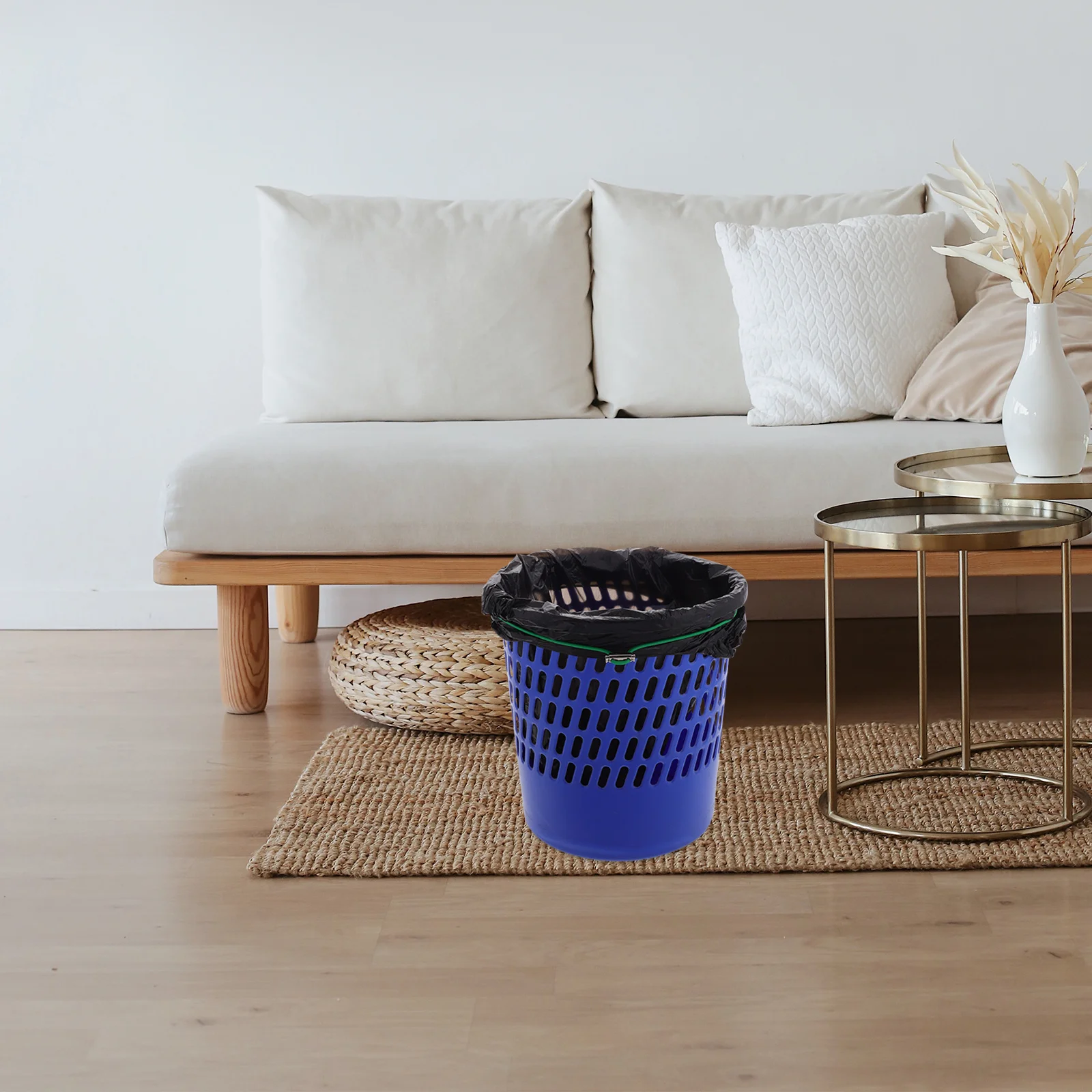 6 قطعة الأربطة المطاطية القابلة للتعديل لعلب القمامة سلة المهملات المرنة أربطة أكياس مكافحة سقوط سلة النفايات السحابات صندوق القمامة الفرقة حلقة