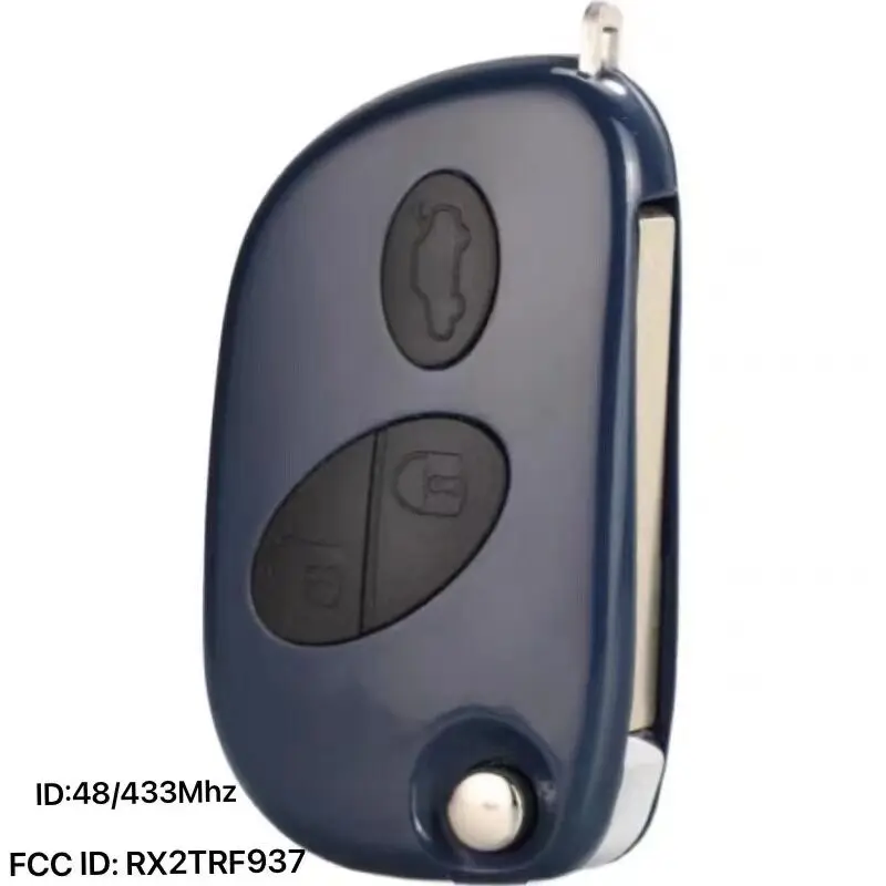 CN089004 FCC RX2TRF937 For Maserati Gran Turismo Quattroporte Flip Key Fob 3 Button Remote 433MHZ ID48 Chip