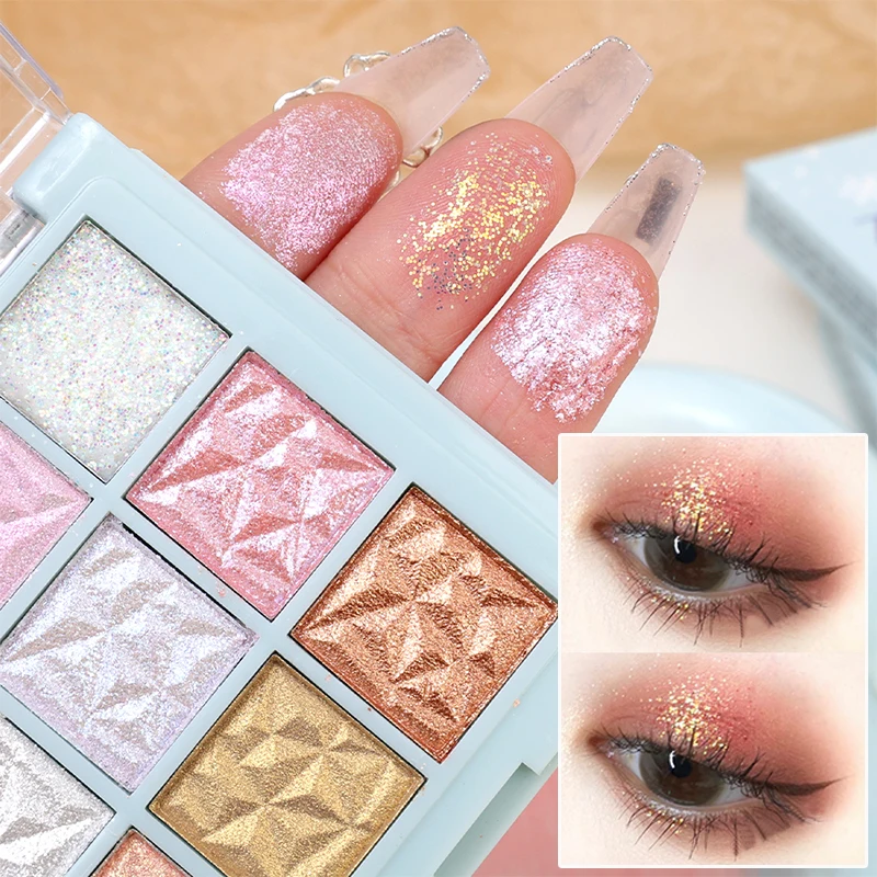 Paletas de sombra de ojos nacaradas a prueba de agua brillo de larga duración fácil de colorear sombra de ojos de Color marrón tierra cosméticos de maquillaje de ojos