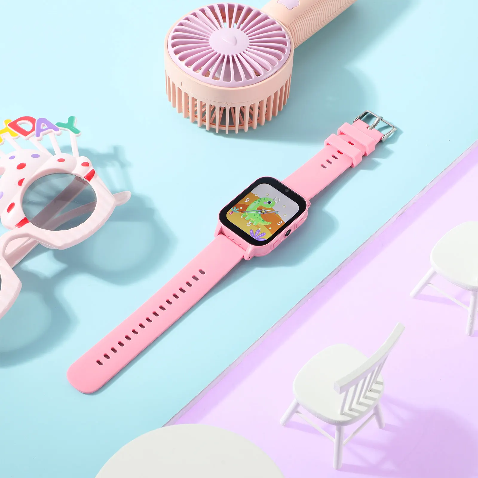 

Kids Smart Watch with Educational Games Digital Stopwatch Pedometer Alarm Calculator Music Player for Boys Girls Pink