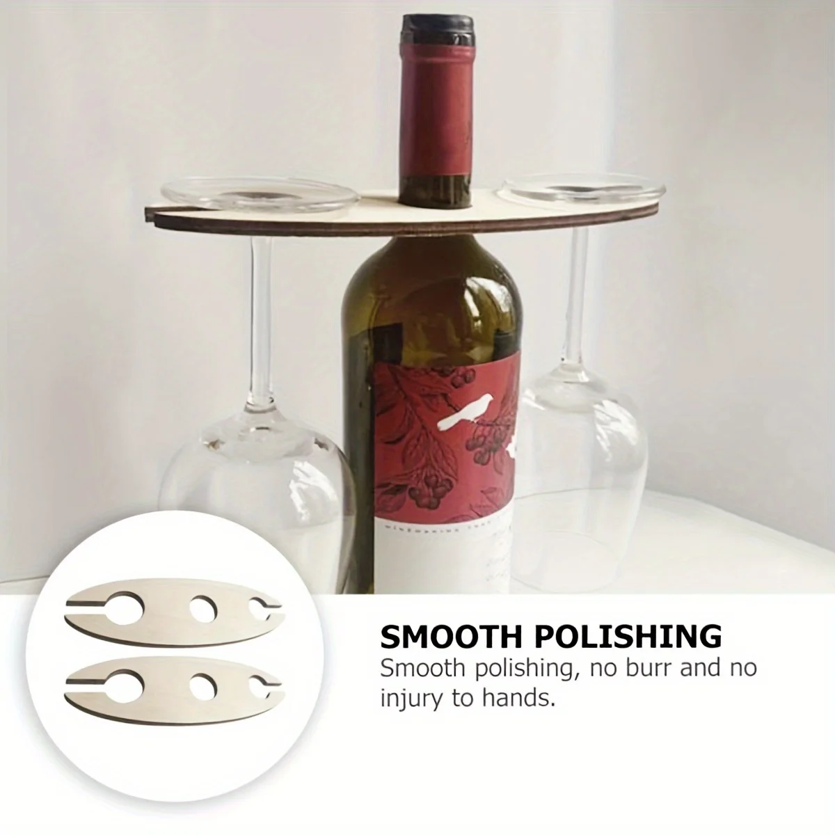 Wine Glass Holder Unfinished Wood Wine Glass Drying Rack Freestanding Stemware Storage Stand Holds For Bar Kitchen Restaurant