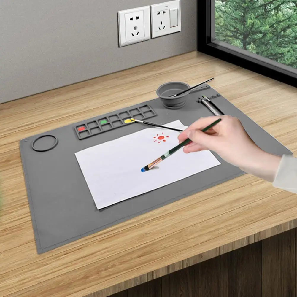 لوحة حصيرة سيليكون مدرسة المعلم الفن الكتابة على الجدران لوحة رسم المضادة للخدش مقياس واضح الاطفال الكتابة على الجدران حصيرة إمدادات المنزلية