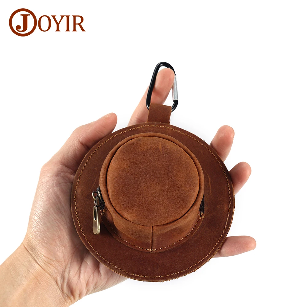 

JOYIR Genuine Leather Fashion Men's Waist Bag Vintage Coin Purse for Male Fanny Packs Travel Small Wallet Unisex Money Wallets