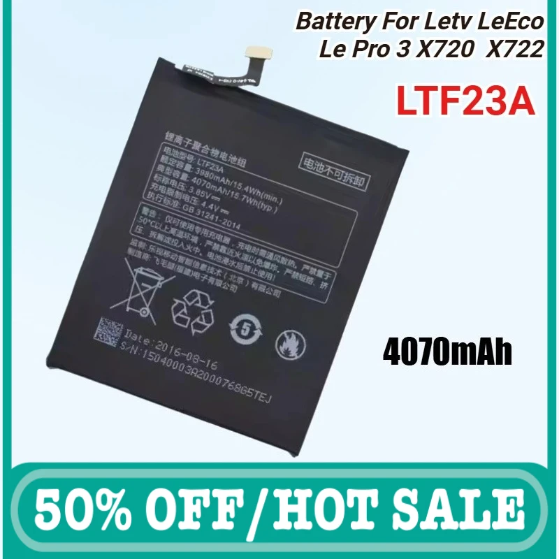 

High-quality LTF23A 4070mAh Replacement Battery for LeEco Le Pro 3 X720, X722, X728