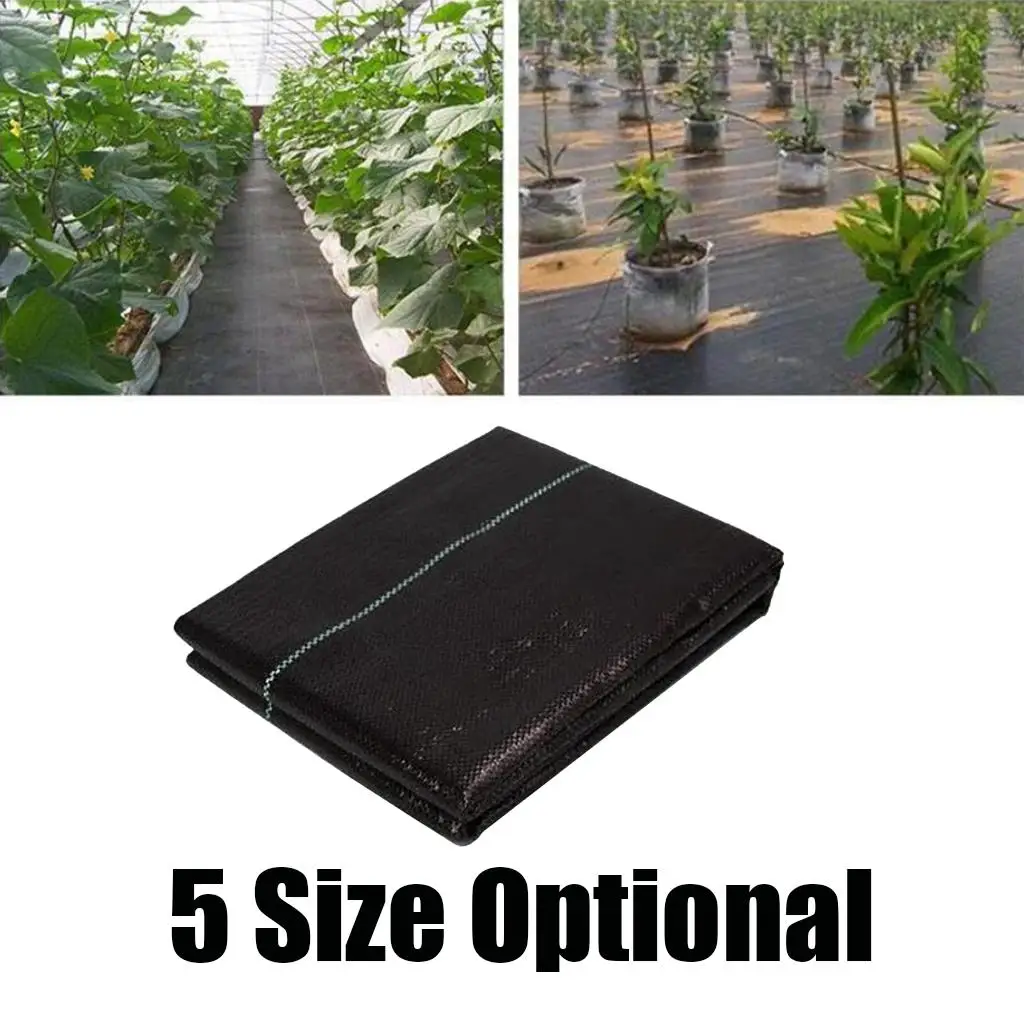 Black Soil Weed Barrier Landscape Fabric Ground Cover with Grid Strips