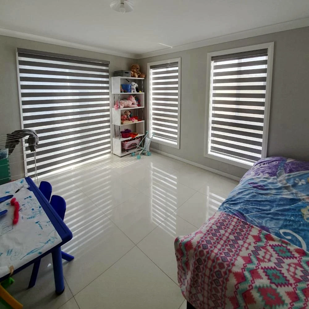 الذكية التلقائي مكتب ديكور غرفة نوم بمحركات زيبرا ظلال ليلة ليلة الستائر