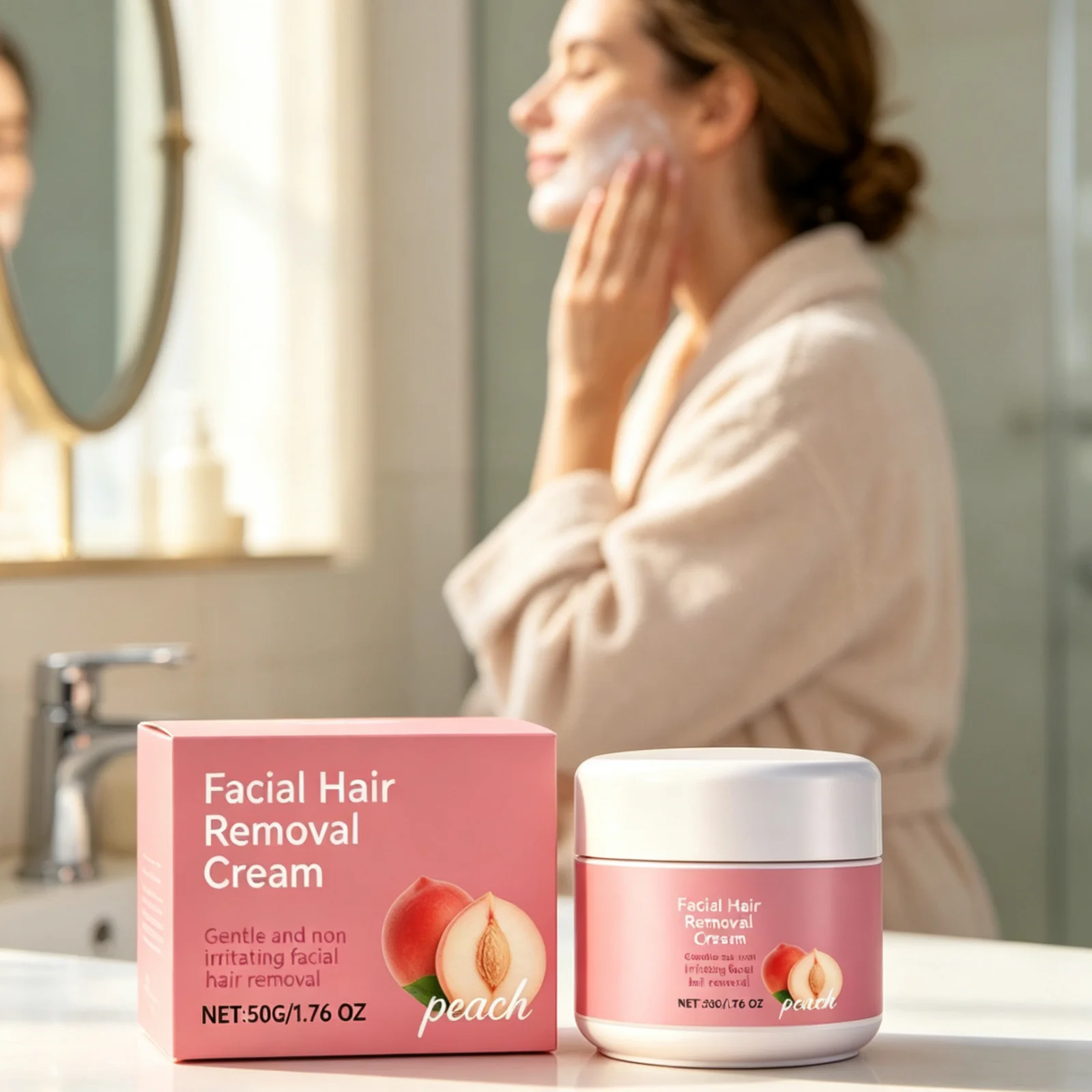 Facial Hair Removal Cream Moisturizing Soothing Relieve Dryness Non Irritating Quick Effect Painless Gentle Depilatory Creams