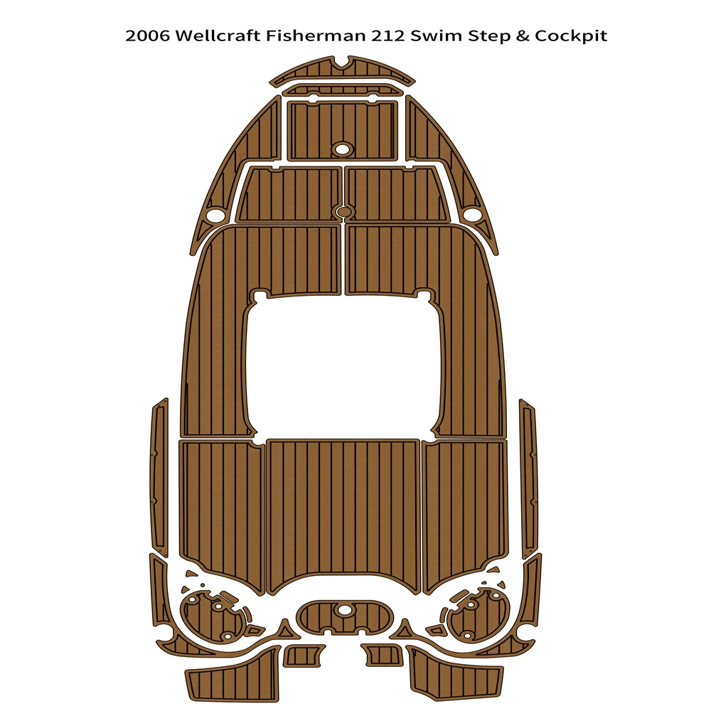 

2006 Wellcraft Fisherman 212 Swim Cockpit Pad Boat EVA Foam Teak Deck Floor Mat