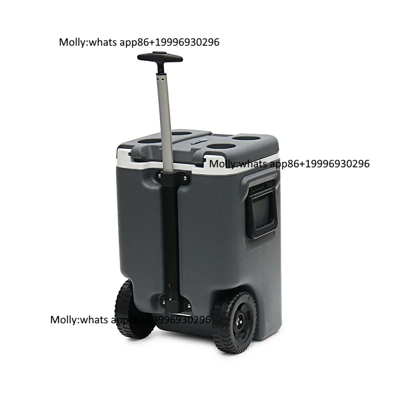 25L Cooler Portable Outdoor Cooler Box with Wheels and Handle, Injection Insulated Box for Picnic, Food Beverage Cold Storage