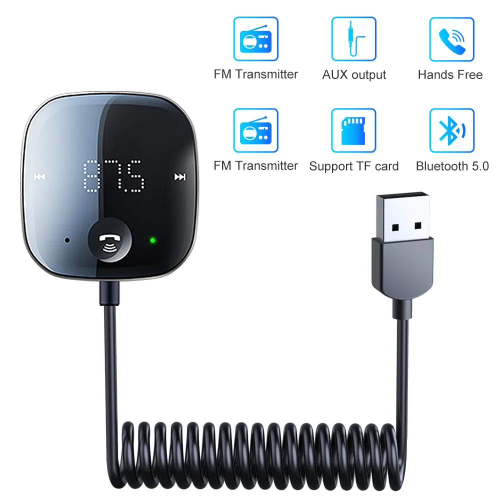 yZ[zBluetooth 5.0 FM/AUX gX~b^[ I[fBI FM gX~b^[уV[o[ nYt[ J[A_v^[ FM Bluetooth }[d