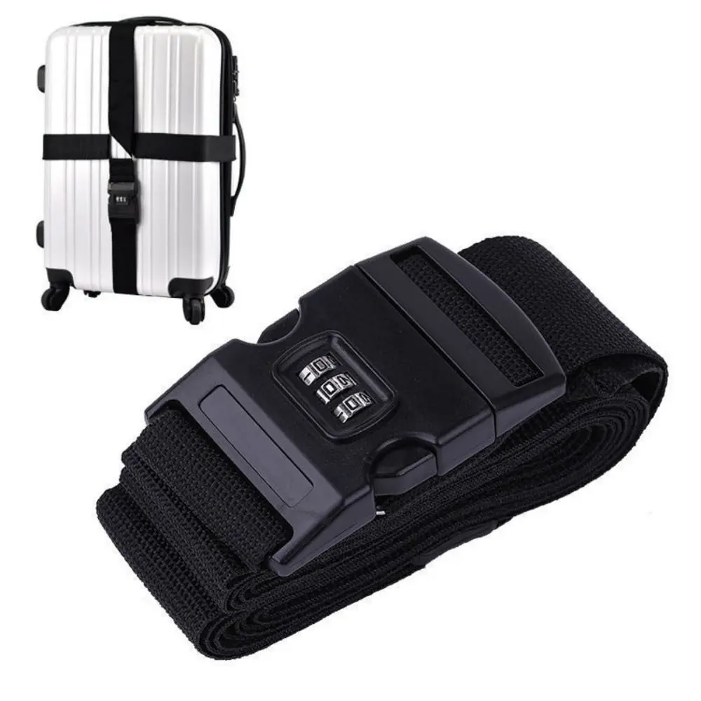 Belt Name Sticker Password Lock Packing Belt Travel Suitcase Accessories Luggage Strap Bundling Belt Luggage Buckle Strap