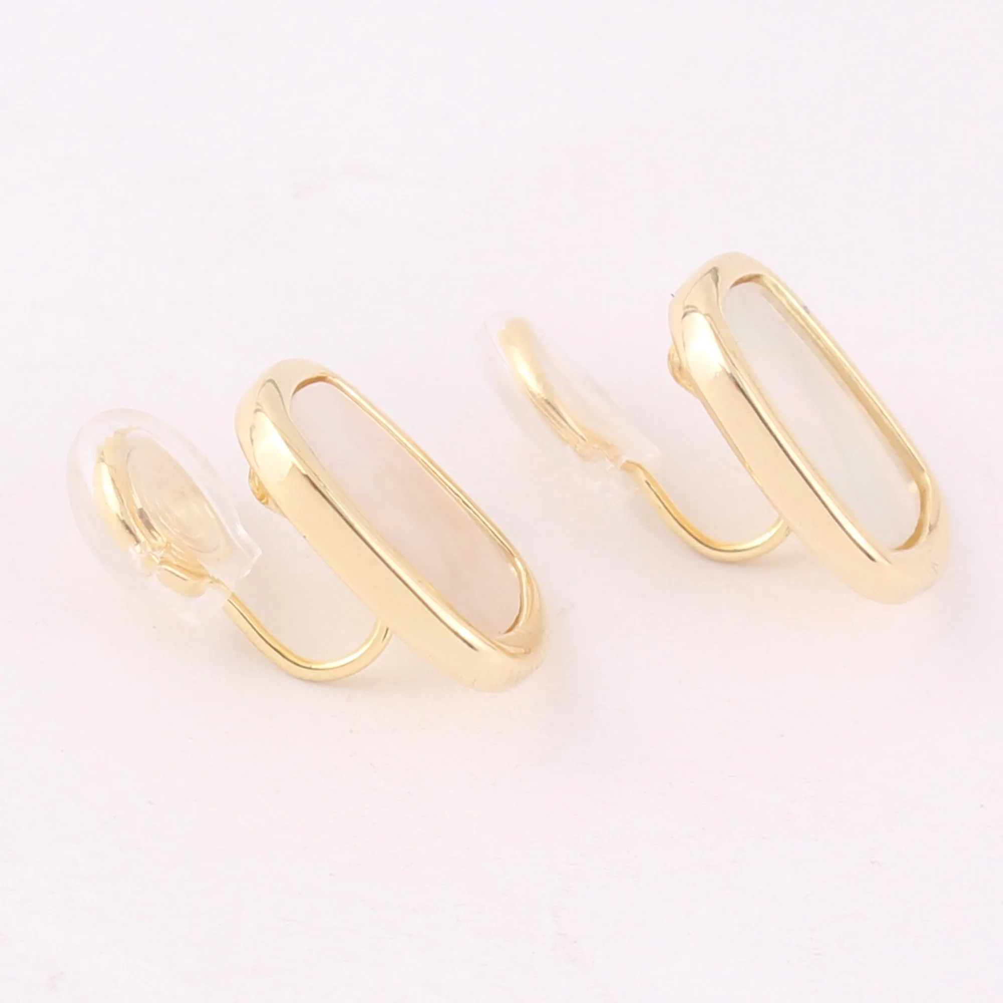 GRACE JUN Top Quality Copper Shell Geometric Clip on Earrings Without Pierced Ear Clip Fashion Classic Cuff Earrings Accessory image 5