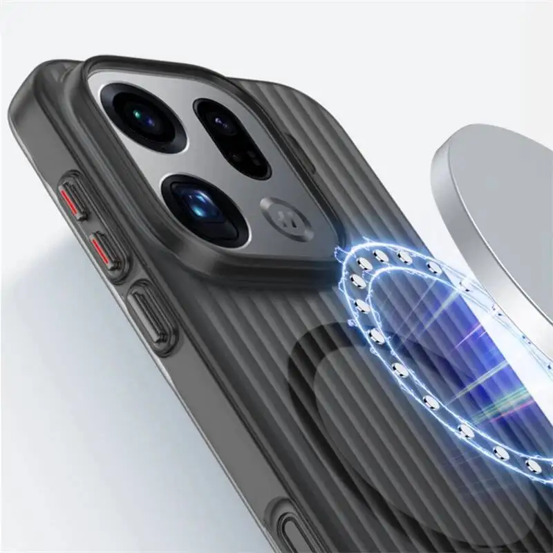 حافظة لهاتف اوبو فايند X9 برو لهاتف MagSafe غطاء رفيع بشريط أمتعة مغناطيسي غير لامع لهاتف فايند X 9 X9Pro 5G #3