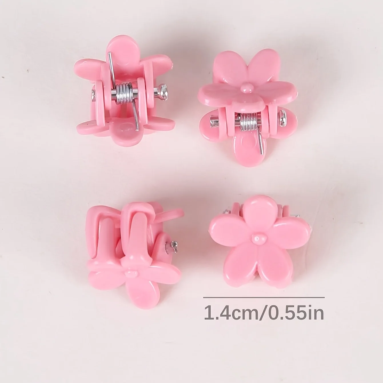 100 Stück Einfache, Elegante und Süße Blumen-Mini-Haarspangen für Mädchen. Ein vielseitiges und einfach zu bedienendes Haaraccessoire. – Detail 3