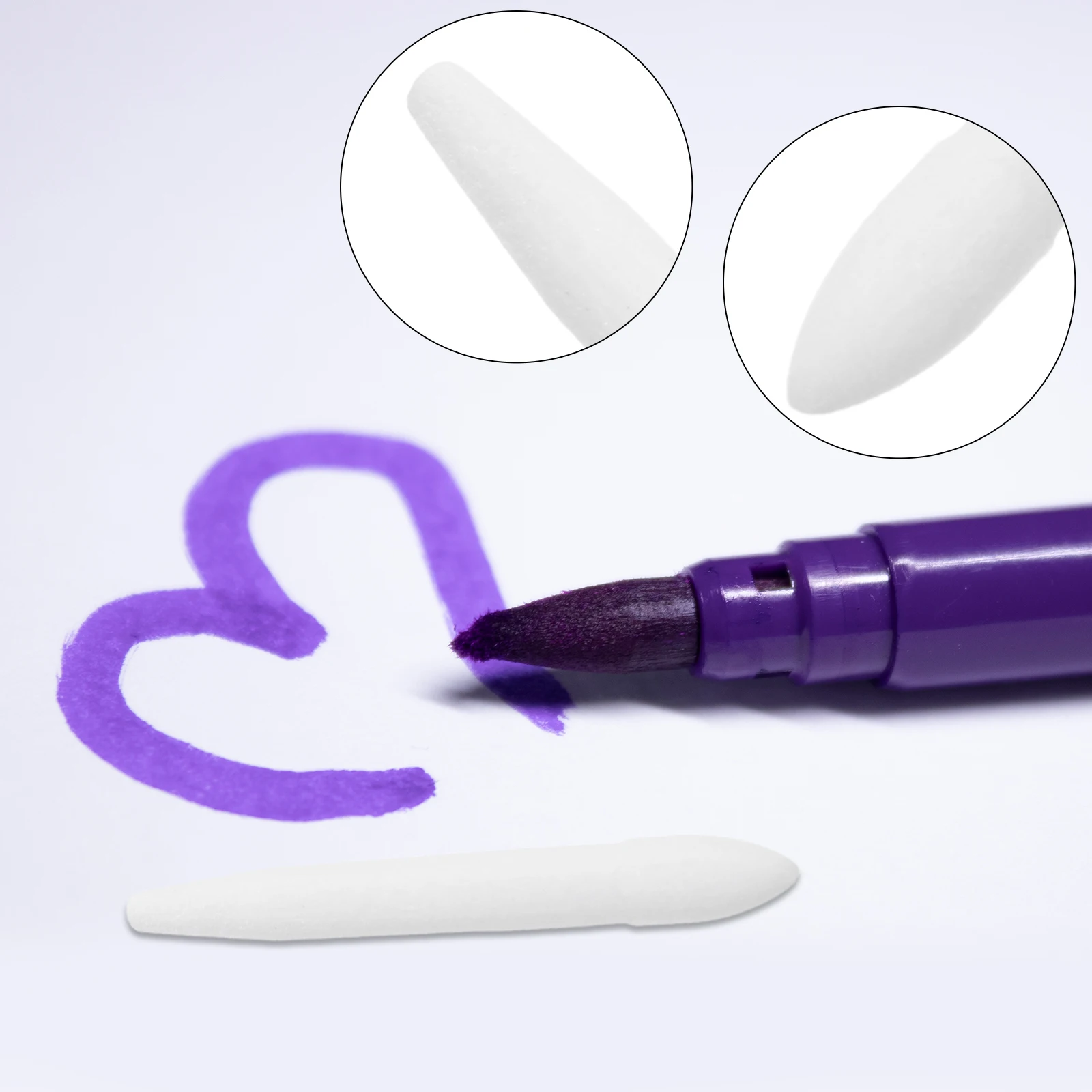 

20 Pcs Marker Replacement Nibs Acrylic Brush Tips Replaceable Drawing Pens Plastic Fine Paint
