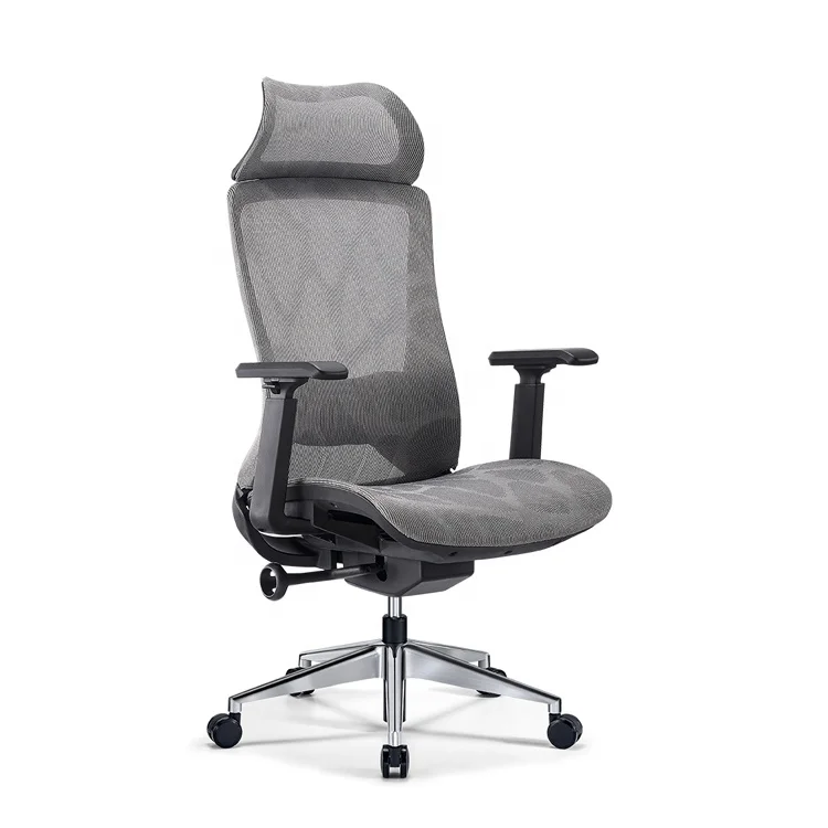 

Ergonomic 3D Armrest Chair Office Manager Mesh Back Height Adjustable Gray Office Chair