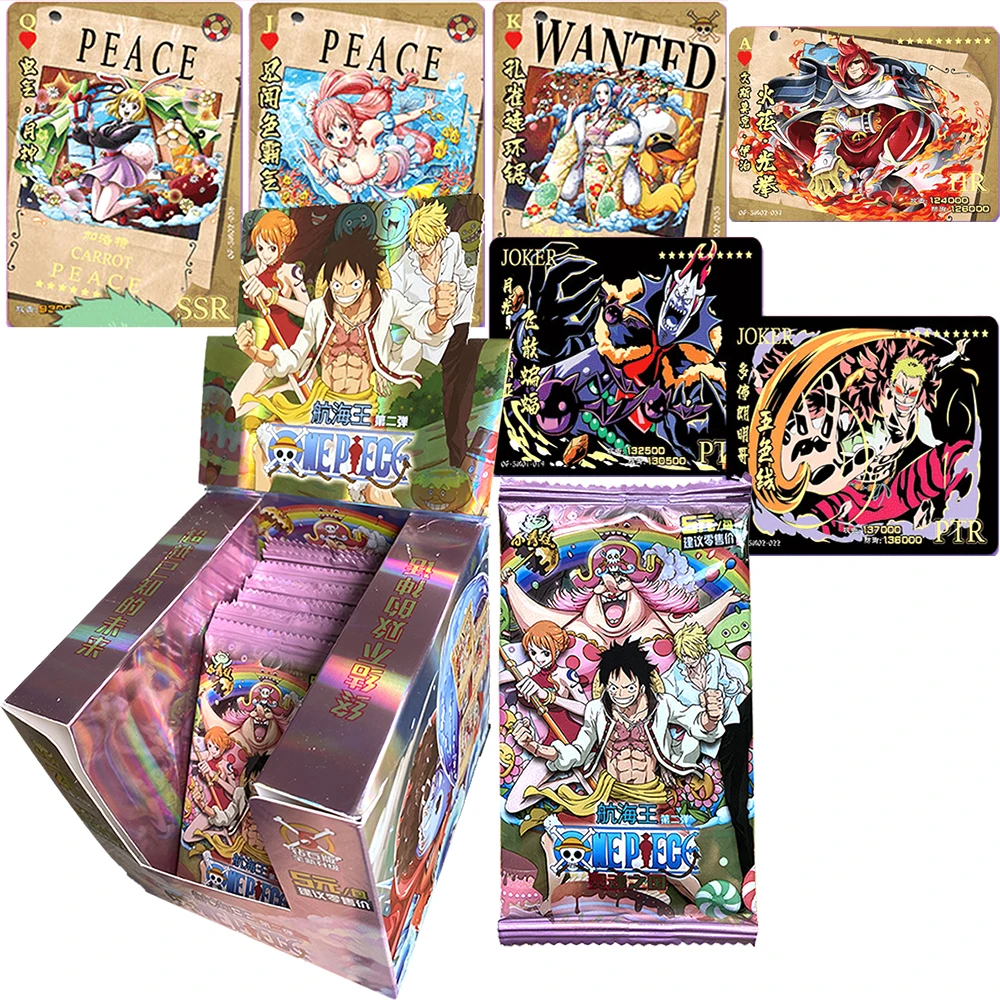 Mała żaba jednoczęściowe karty kolekcjonerskie OP-5M02 Booster Box Anime Luffy Zoro Nami bawiące karty do gry zabawki Doujin i hobby prezent