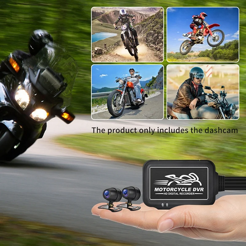 1080P Dual Motorcycle Camera Waterproof Driving Recorder HD Night Video Recorder For Motorcycle Motocross Driving