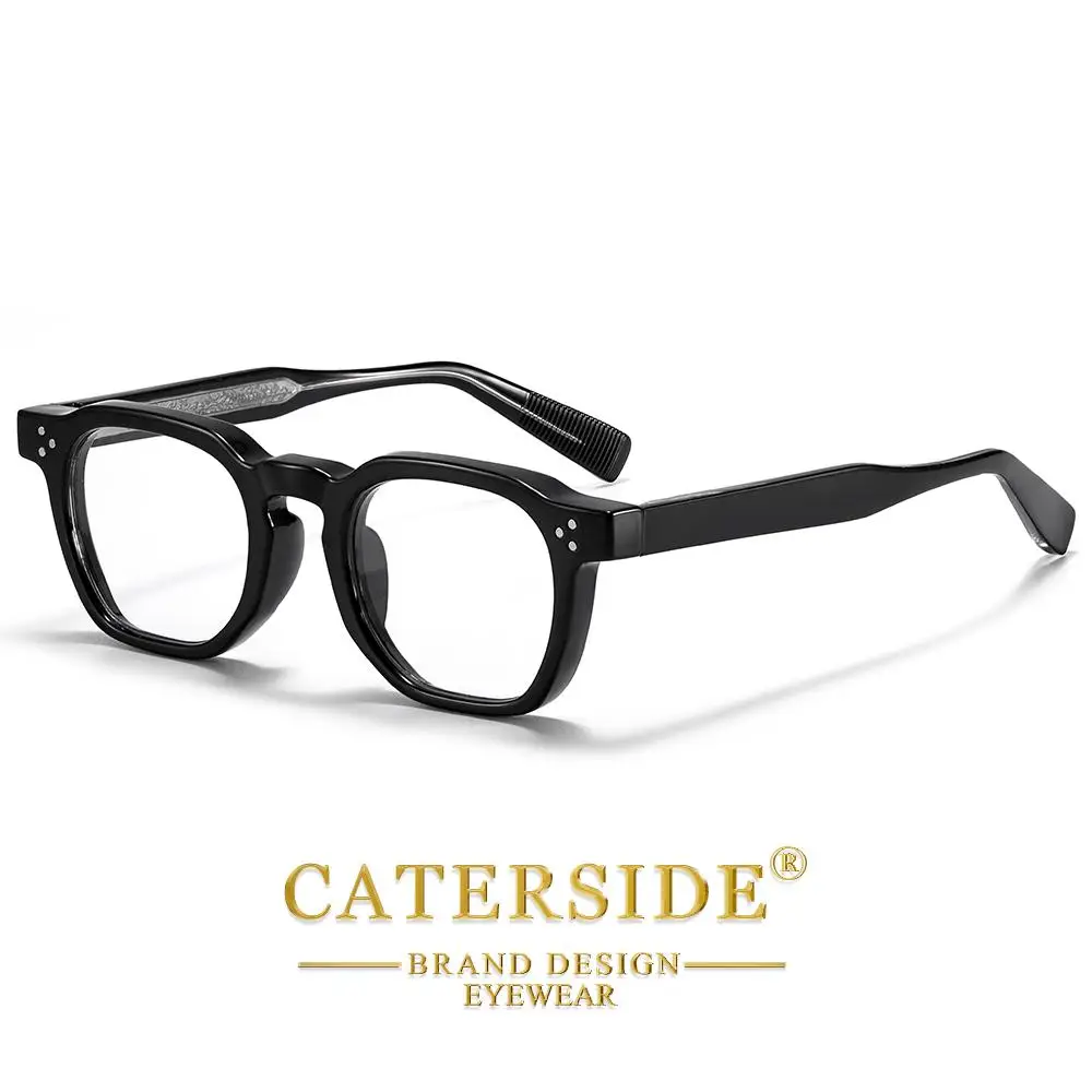 CATERSIDE Modische Herren-Quadratbrille mit Blaulichtfilter Federscharnier-Brillengestell Damen-Computer-Lesebrille Schutzbrille – Detail 11