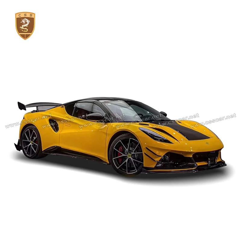 MK Style Car Front Bumper Guard Side Skirt High Roof Spoiler Engine Rear Diffuser Vent For Lotus Emira Dry Carbon Fiber Body Kit