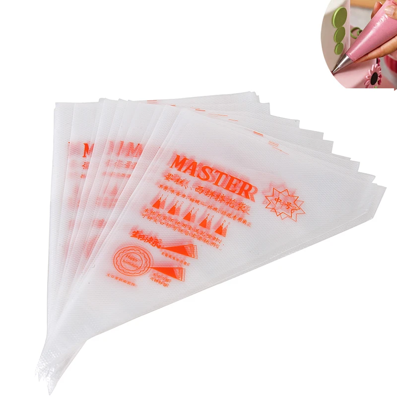 

100 pcs S/M/L Pastry Bag Disposable Cream Christma Cake Icing Piping Decorating Bags Baking Tools