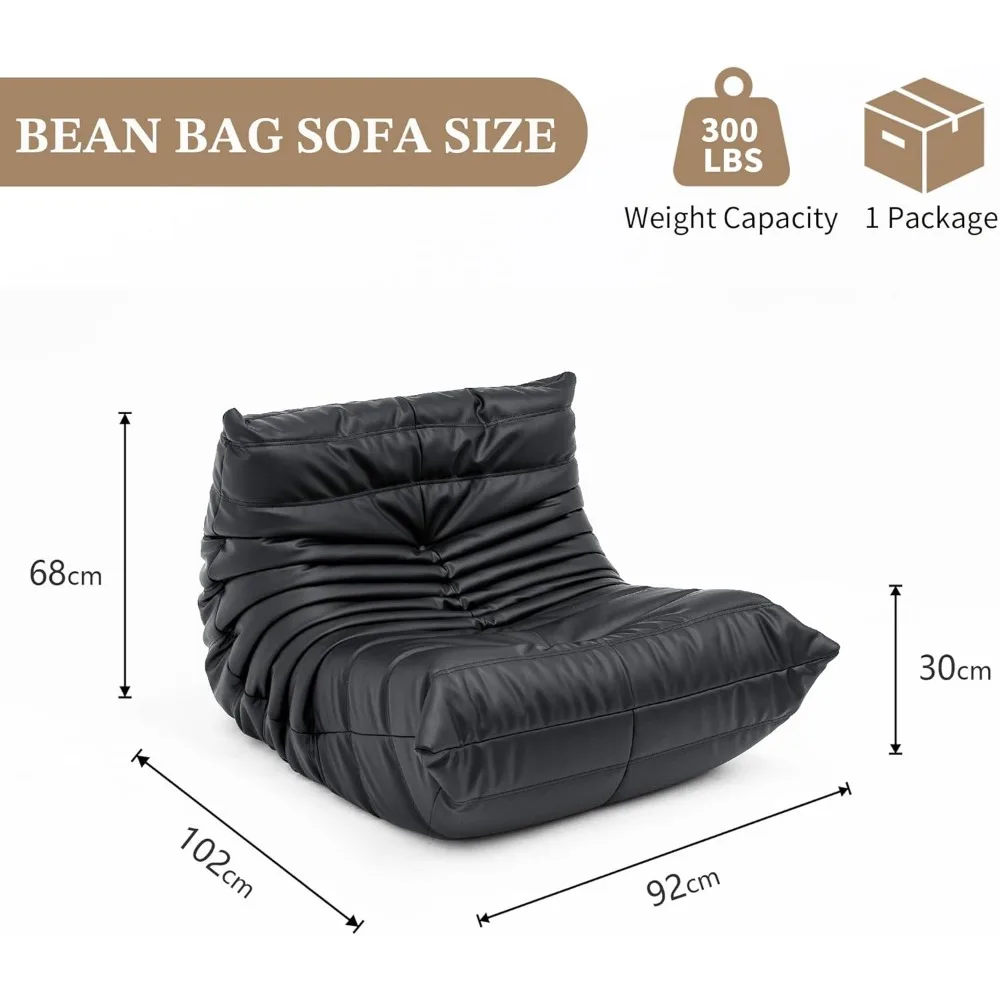 Sofa, Sofa Chair, Adult Bean Bag Sofa Chair, Couch Floor, Sofa Chair, Leisure Armless Sofa, Filled with High-density Memory Foam