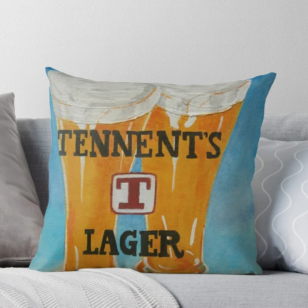 

Tennents Lager Throw Pillow pillows decor home pillow pillowcase New year