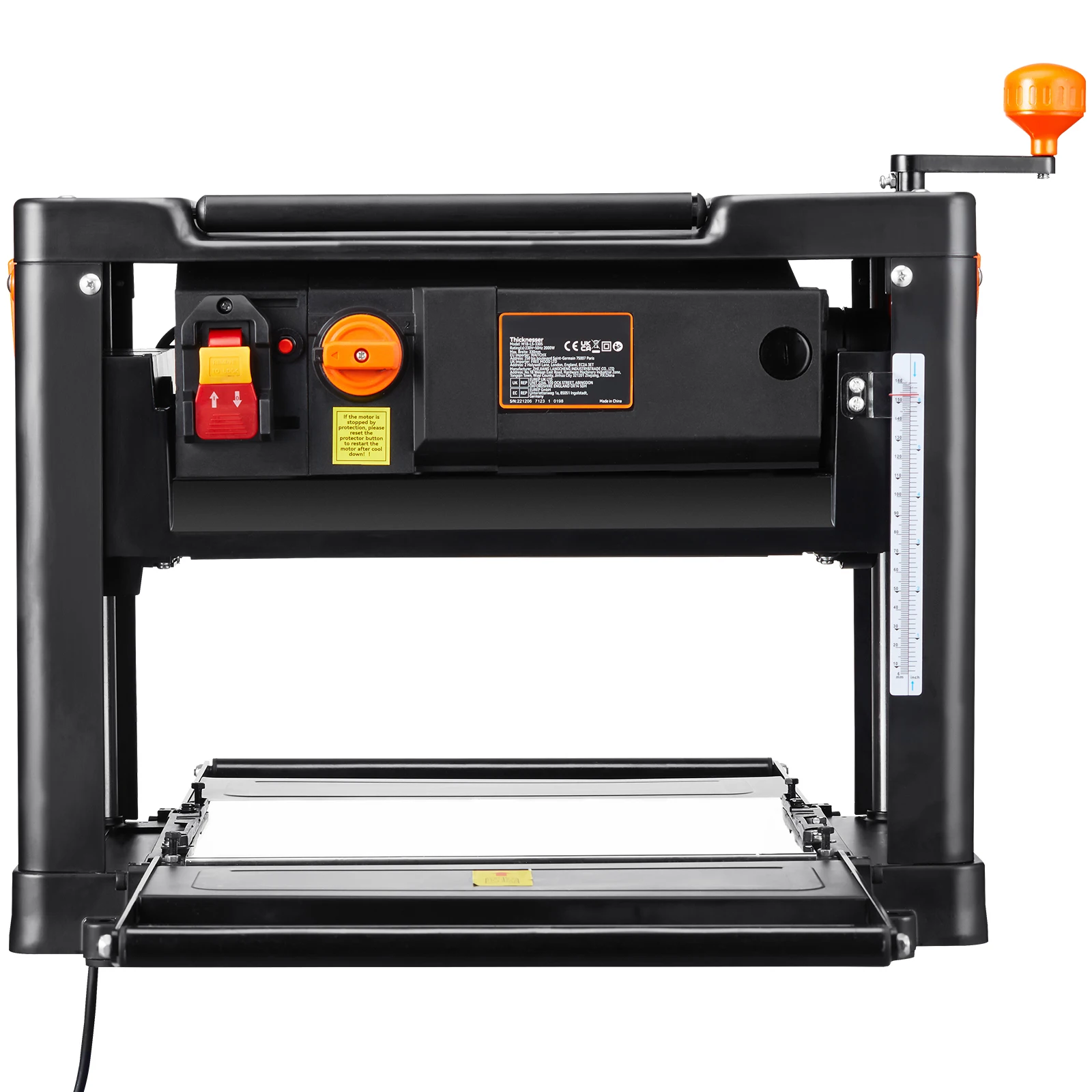 

SucceBuy Electric Thickness Planer Benchtop 13inch Wood Planer with 3 Blades Two Speed 15-Amp 2000W for DIY Woodworking Planing