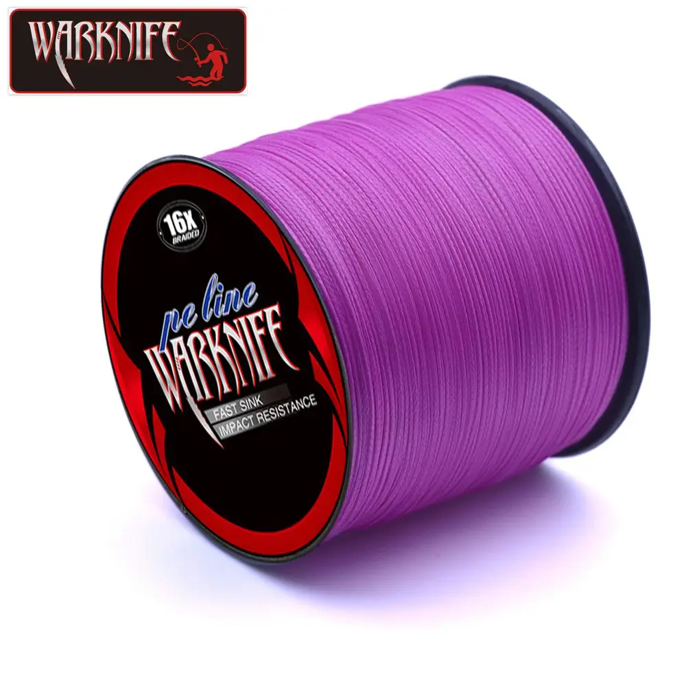 Warknife 16 Strands 250M 350M Hollow Core PE Braid Extreme Japan Braided Fishing Line 20LBs-500LBs Fishing Assist Line Fish Line