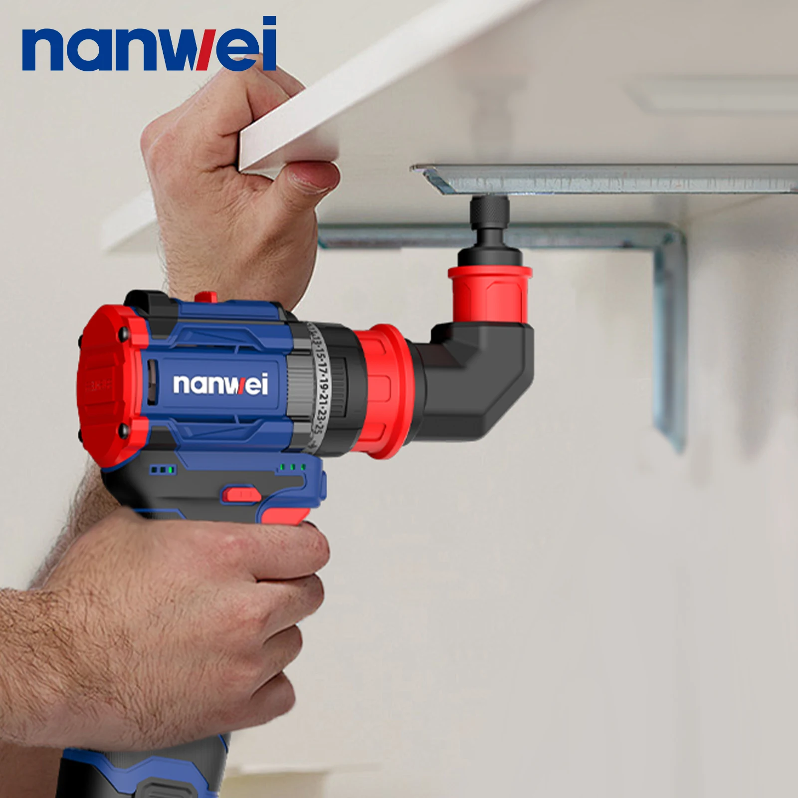 NANWEI 45NM Ricaricabile Cordless 16V Motore Brushless Trapano Multi-Bit Fai da Te Uso Domestico Trapano Multifunzione per la Decorazione Domestica