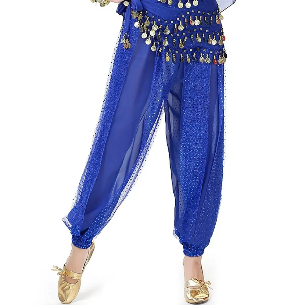 Pantalon de danse du ventre à paillettes pour femmes, ample, à franges, vêtements de Performance, accessoires de danse du ventre, Costumes de spectacle pour femmes