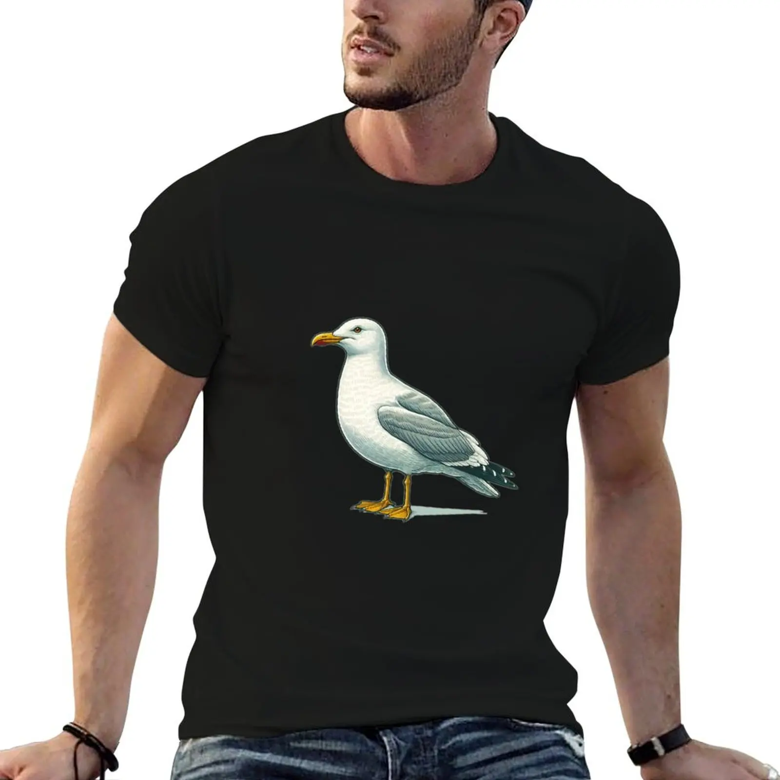 Seagull bird T-Shirt basketball graphic tees anime figures oversizeds summer top mens plain t shirts