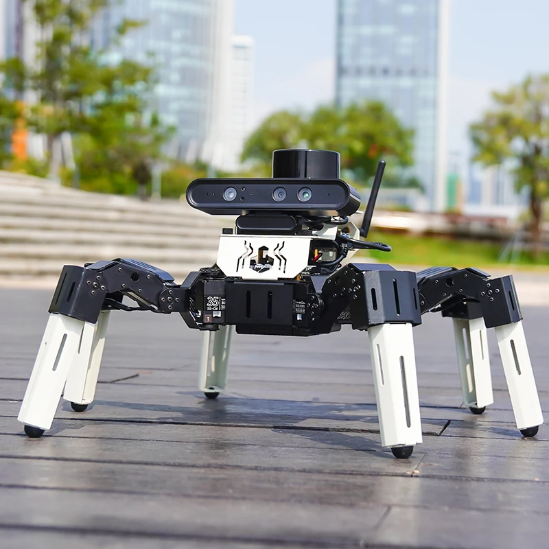 Yahboom 18dof Ros2 Ai Intelligente Herkenning Diy Programmering Ontwikkeling Hexapod Robot Kit Voor Raspberry Pi Jetson Nano