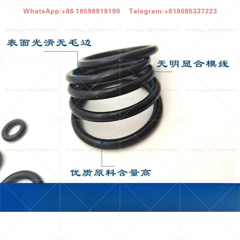 Nitrile Rubber 2.2mm Wire Dia O Ring OD6-100mm Oil Proof Seal Mechanical Pipeline Sealing Accessory