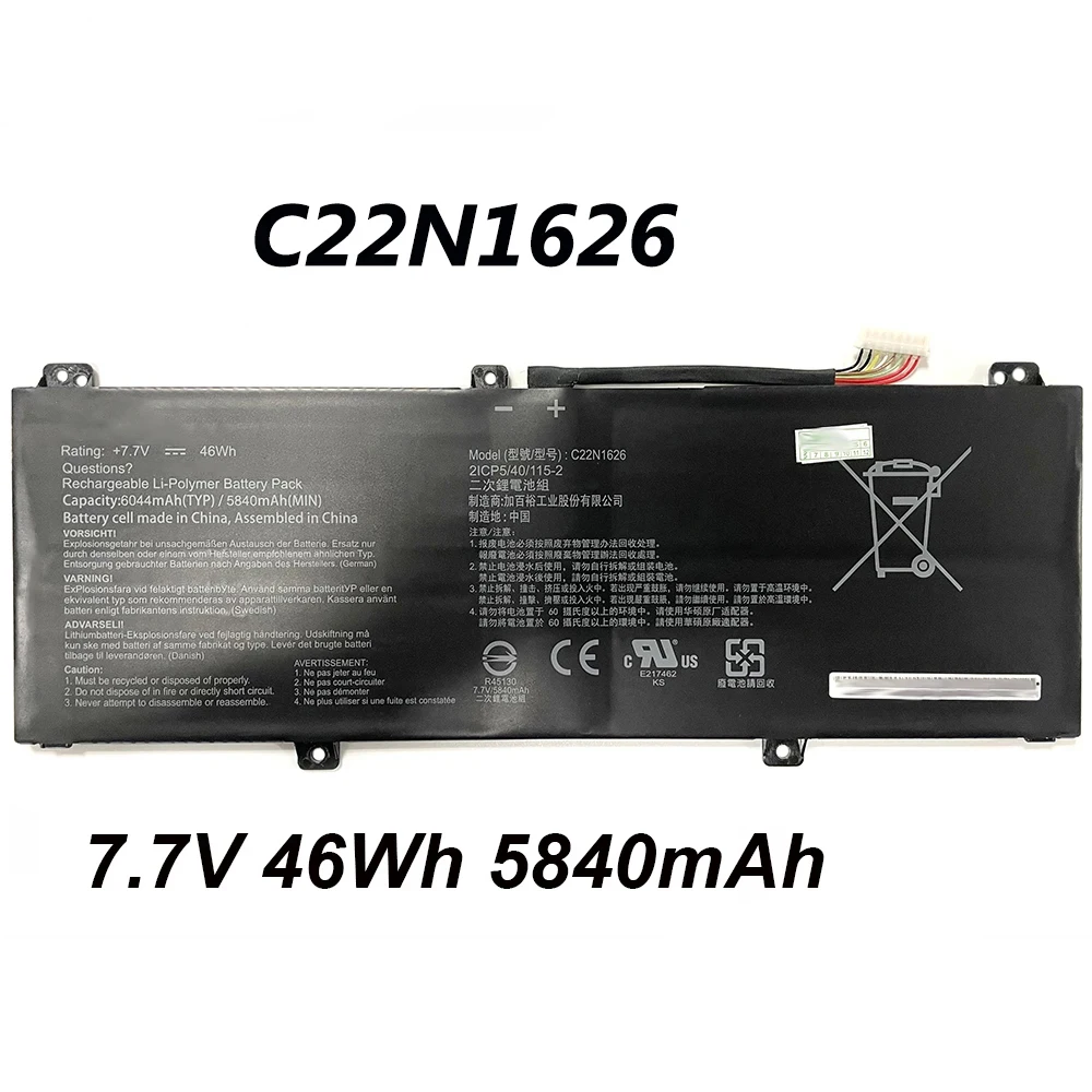 C22N1626 2ICP5/40/115-2 7.7V 46Wh 5840mAh Laptop Battery For Asus Flip C213NA-1A C213SA C213NA Series Tablet Notebook